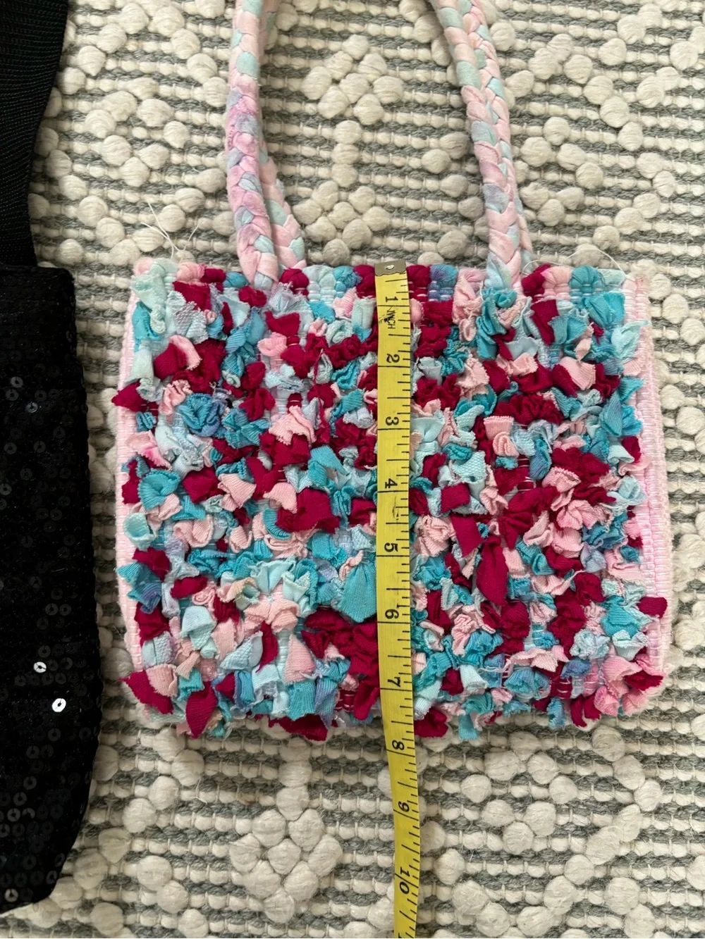 Kids cute bag Bundle | Sequin Peace Sign Crossbody + Handmade Tote